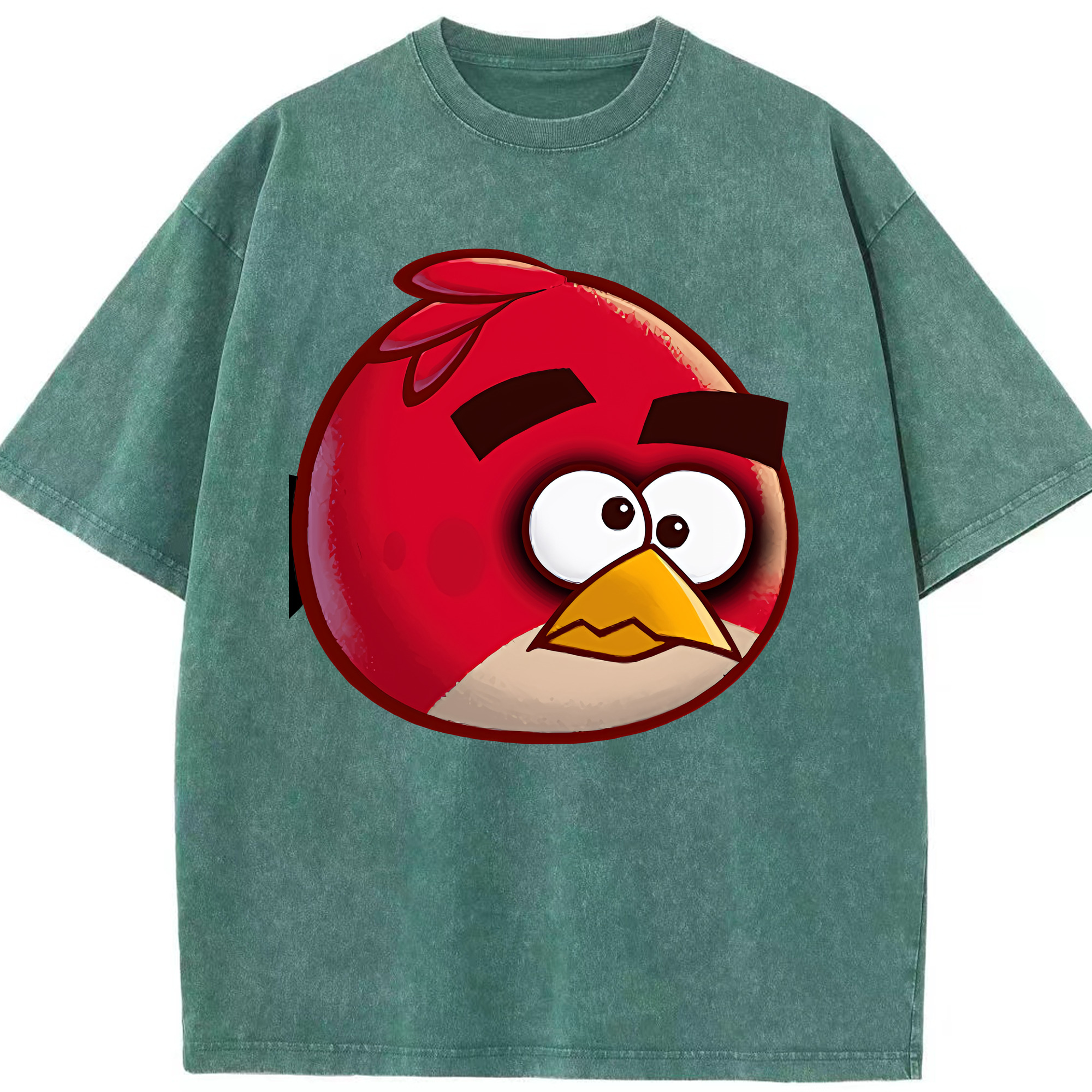 （画像用） Angry Birds アングリーバード 綿100% ヴィンテージ風 半袖Tシャツ（フロントプリント）